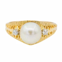 Bague Perle Or jaune Perle