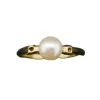 Bague perle, poils d'éléphant, Or