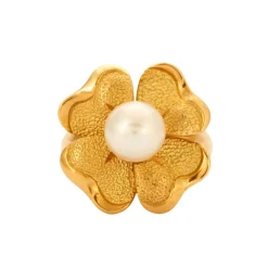 Bague Perle Trèfle