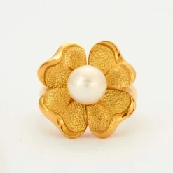 Bague Perle Trèfle
