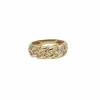 Bague épi or jaune diamants
