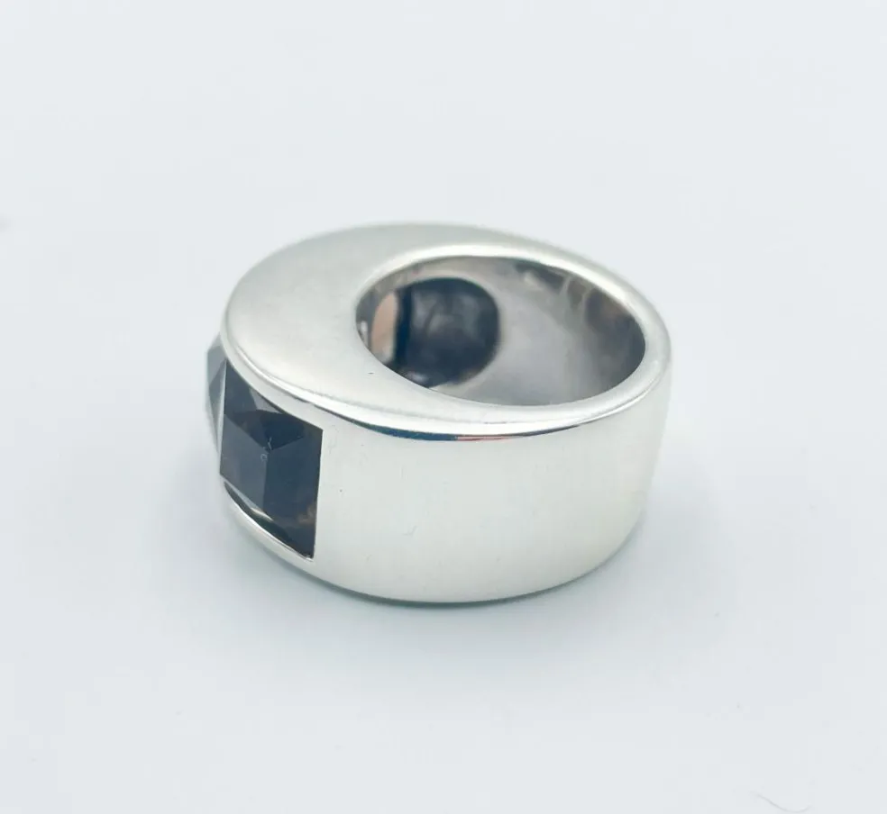 Bague Pianegonda Argent Quartz fumé