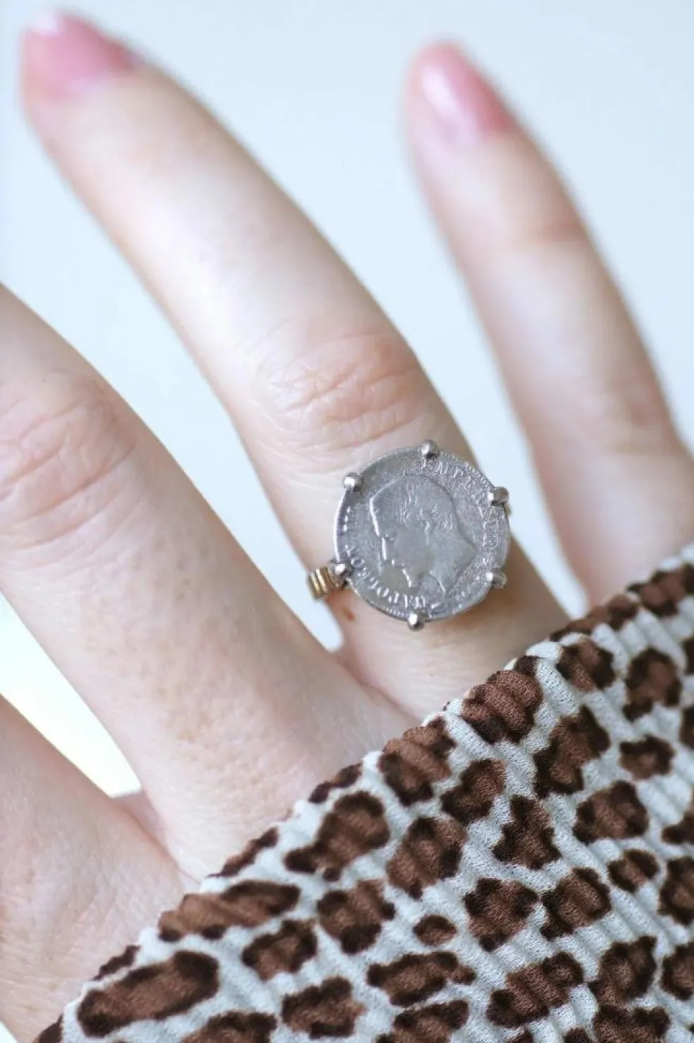 Bague pièce Napoléon 20 cent Francs