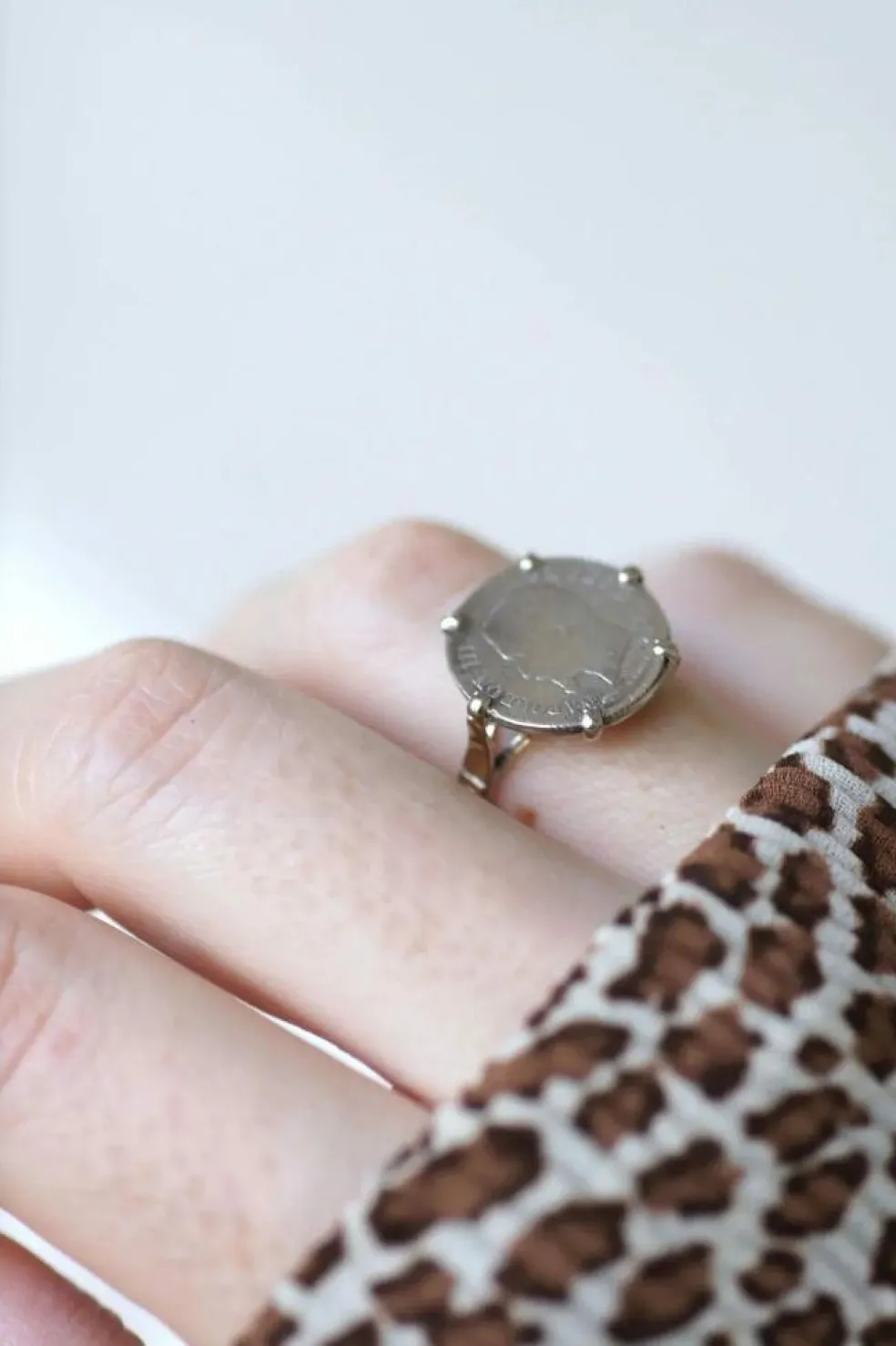 Bague pièce Napoléon 20 cent Francs