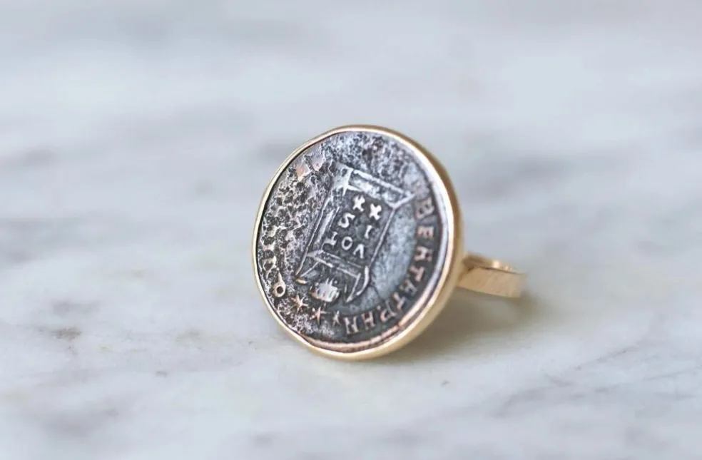 Bague pièce romaine Nummus
