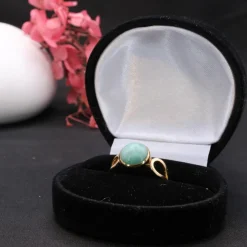 Bague pierre verte Or jaune