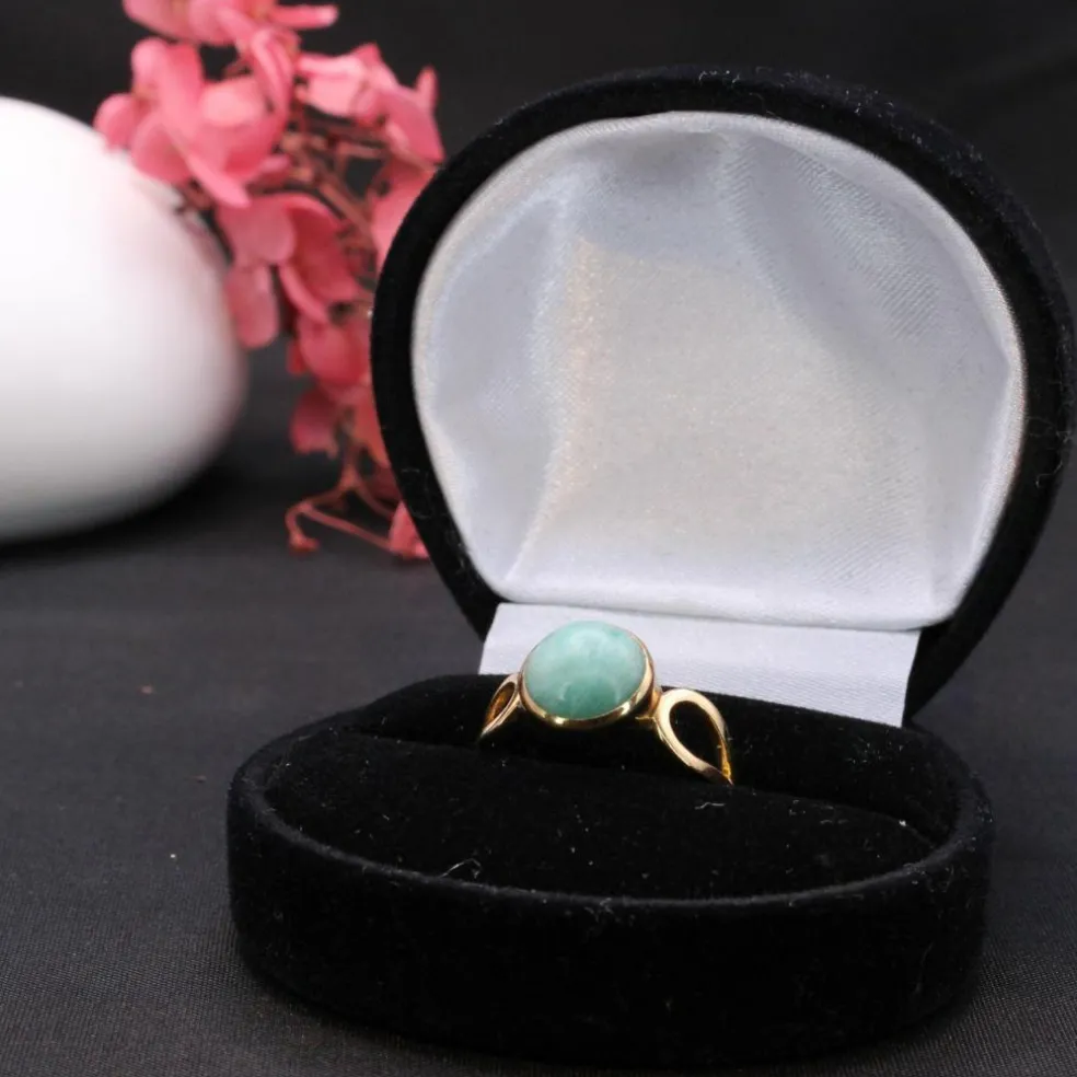 Bague pierre verte Or jaune