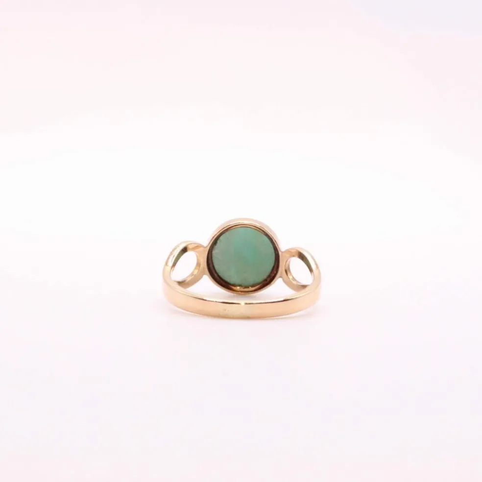 Bague pierre verte Or jaune