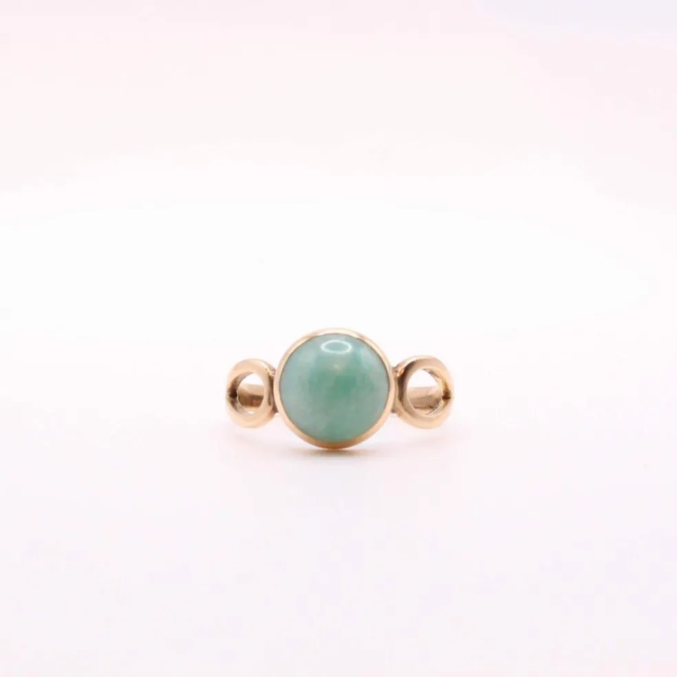 Bague pierre verte Or jaune