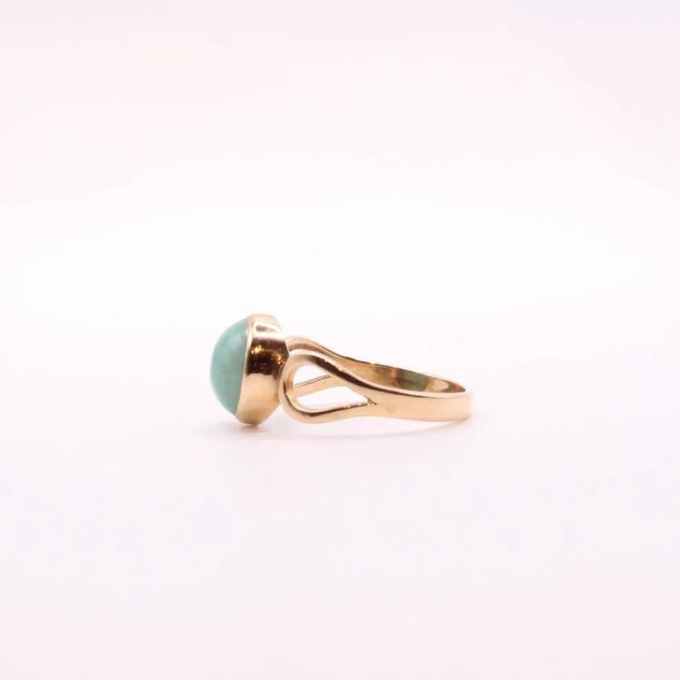 Bague pierre verte Or jaune