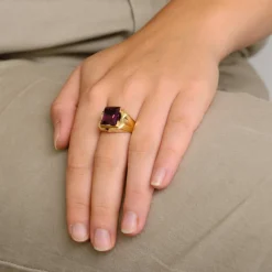 Bague pierre violette