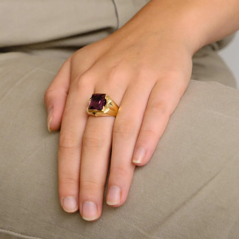 Bague pierre violette