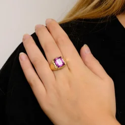Bague pierre violette
