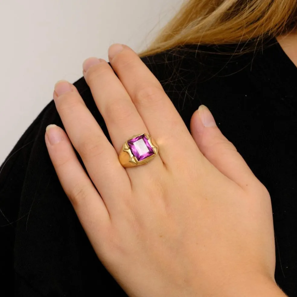 Bague pierre violette