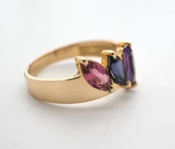 Bague pierres fines or jaune