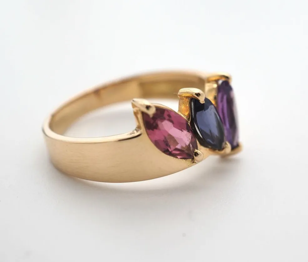Bague pierres fines or jaune