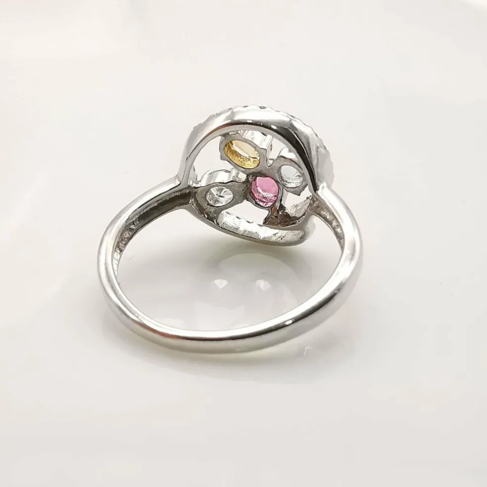 Bague pierres précieuses & diamants