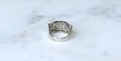 Bague Plans Art Déco platine, diamants
