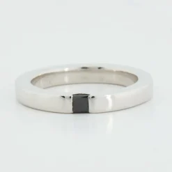 Bague platine - Diamant Noir