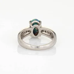 Bague platine diamant opale 1,20 ct