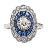 Bague Platine Diamant, Saphir