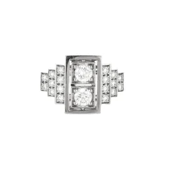 Bague platine diamants