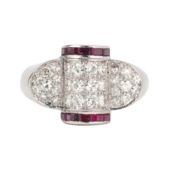 Bague platine, diamants
