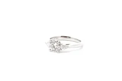 Bague platine diamants