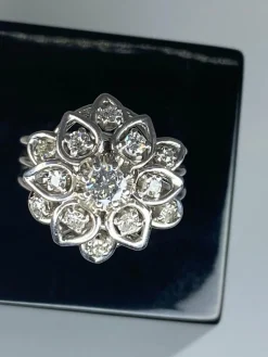 Bague platine, diamants