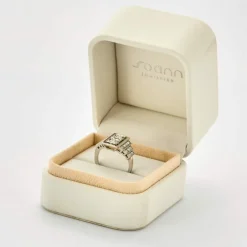 Bague platine diamants