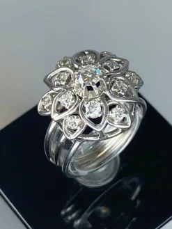 Bague platine, diamants