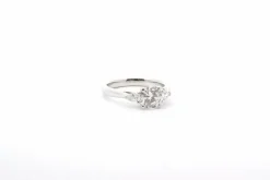 Bague platine diamants