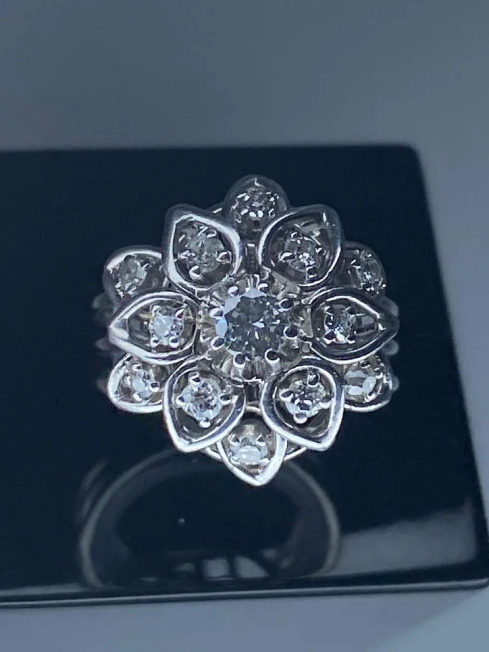 Bague platine, diamants