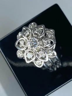 Bague platine, diamants