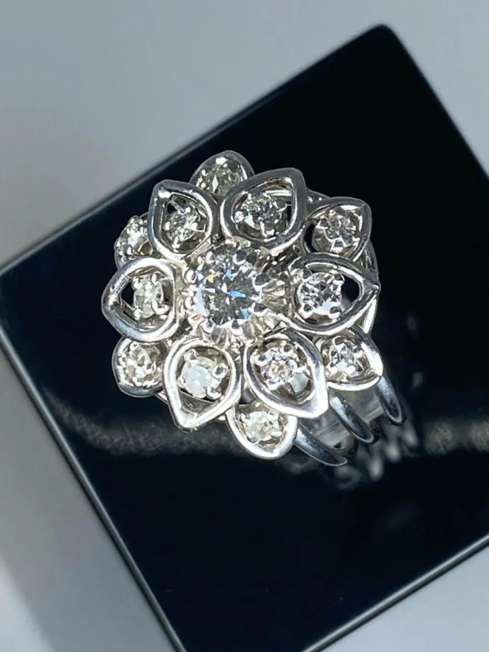 Bague platine, diamants