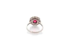 Bague Platine Emeraude Diamants