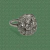 Bague platine et diamants dont env 0,30ct