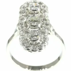 Bague platine et diamants