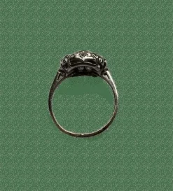 Bague platine et diamants dont env 0,30ct