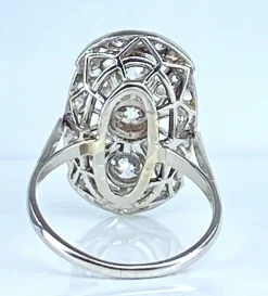 Bague platine et diamants, époque 1900
