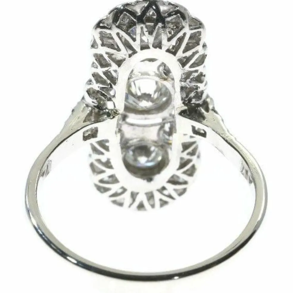Bague platine et diamants