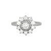 Bague platine et or gris avec diamants