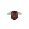 Bague Platine Grenat Diamants