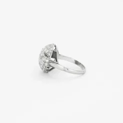 Bague platine pavage diamants Art Déco