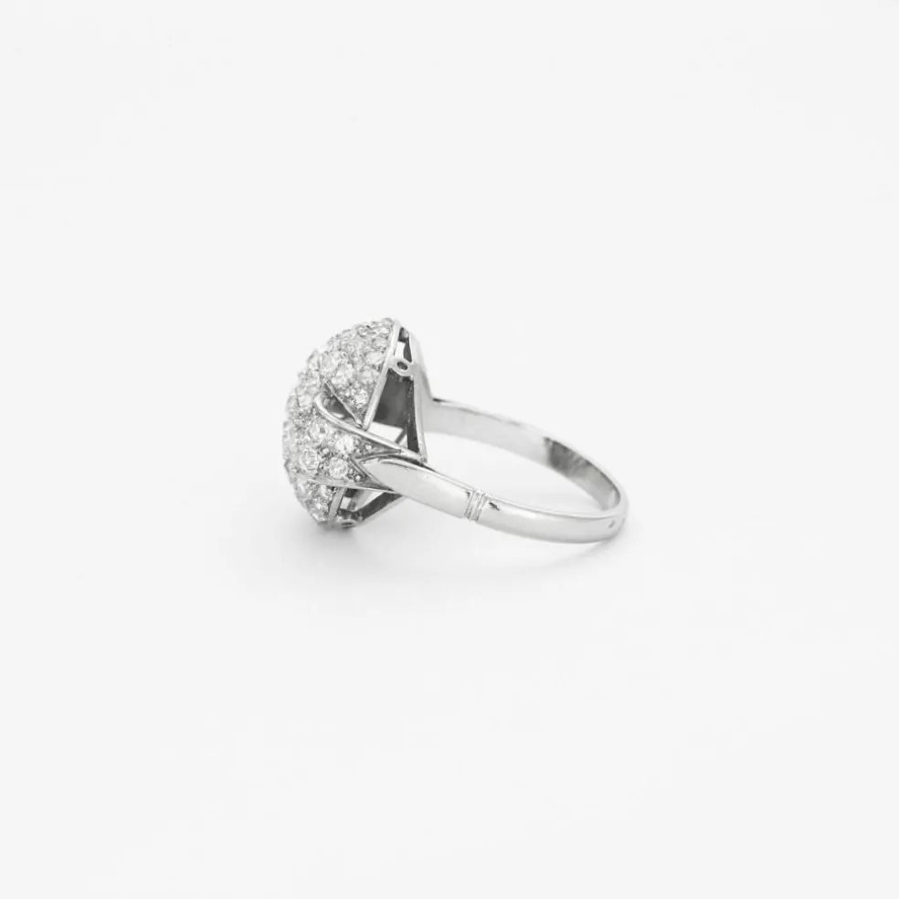 Bague platine pavage diamants Art Déco