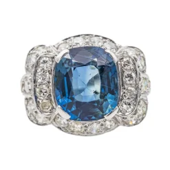 Bague Platine Saphir