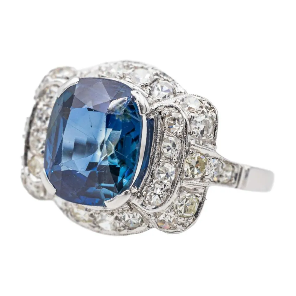 Bague Platine Saphir