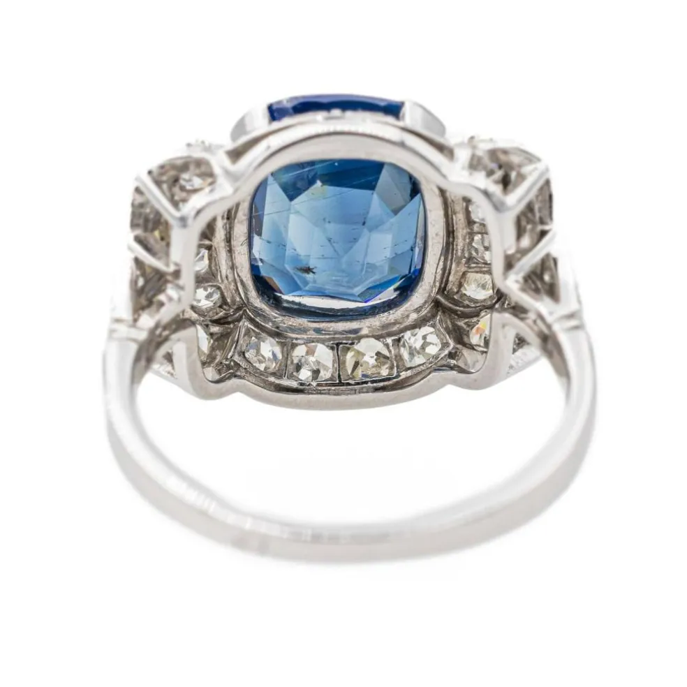 Bague Platine Saphir