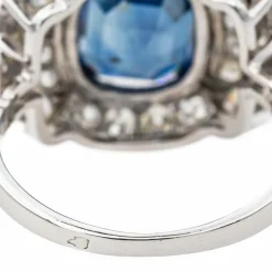 Bague Platine Saphir