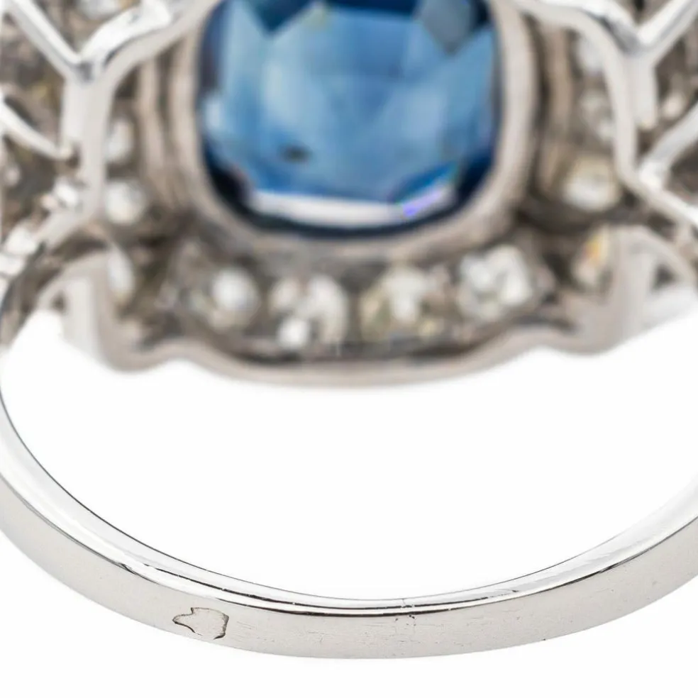 Bague Platine Saphir